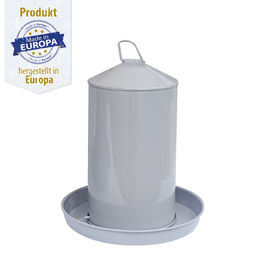 Produktbild von Doppelmanteltränke aus Metall - kunststoffbeschichtet - 4 Liter - Geflügeltränke - Hühner Tränke