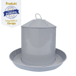 Produktbild von Doppelmanteltränke aus Metall - kunststoffbeschichtet - 8 Liter - Geflügeltränke - Hühner Tränke
