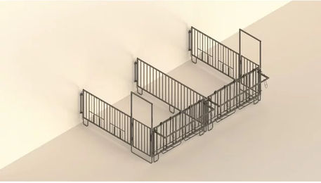 Produktbild von Doppelter Satz 2 Gruppen 3 Kälber verzinkt, komplett Kerbl