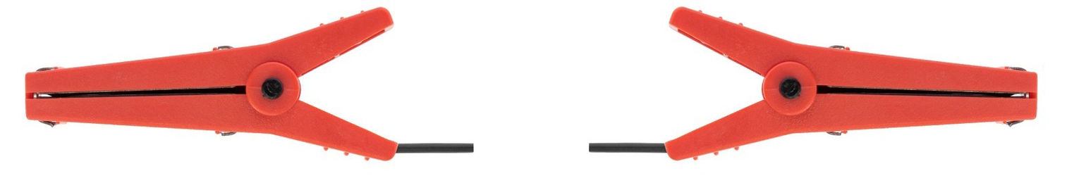 Doppeltes Interfil-Verbindungskabel mit 2 Krokodilklemmen 40 mm Band Ako – Bild 1 von 3