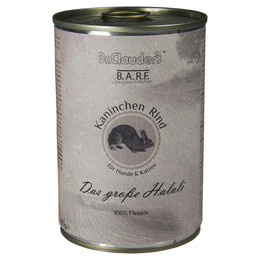 Produktbild von Dr Clauder BARF Das große Halali Kaninchen Komplett Menü Hundenassfutter - 400 g