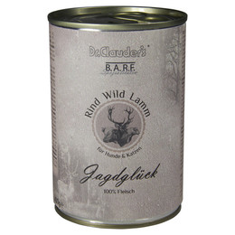 Produktbild von Dr Clauder BARF Jagdglück Wild Komplett Menü Hundenassfutter - 6 x 400 g