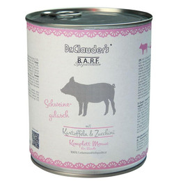 Produktbild von Dr Clauder BARF Komplettmenü Schweinegulasch Hundenassfutter - 6 x 800 g
