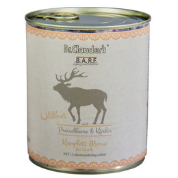 Produktbild von Dr Clauder BARF Komplettmenü Wildbret Hundenassfutter - 800 g