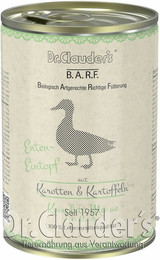 Produktbild von Dr.Clauder´s B.A.R.F. Komplett Menue 400 Gramm Hundenassfutter 6 x 400 Gramm Enteneintopf