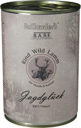 Produktbild von Dr. Clauder's BARF Fleisch 400g Dosen Nassfutter für Hunde & Katzen Jagdglück 6x400g