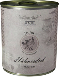 Produktbild von Dr. Clauder's BARF Fleisch 800g Dosen Nassfutter für Hunde & Katzen Sparpaket Hühnerdieb 12x800g