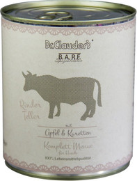 Produktbild von Dr. Clauder's BARF Komplett Menü 400g Dosen Hundenassfutter Rinderteller 6x400g