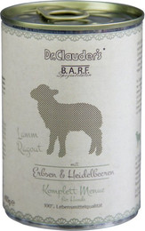 Produktbild von Dr. Clauder's BARF Komplett Menü 400g Dosen Hundenassfutter Sparpaket Lammragout 12x400g