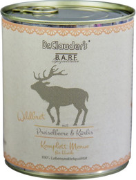 Produktbild von Dr. Clauder's BARF Komplett Menü 800g Dosen Hundenassfutter 6 x 800 Gramm Wildbret