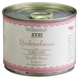 Produktbild von Dr. Clauder's BARF Komplett Menue Rinderschmaus - 6 x 200 g