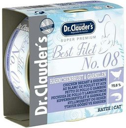 Produktbild von Dr.Clauder's Best Filet 70 Gramm 24 x 70 Gramm No. 08 Hähnchenbrust & Garnelen