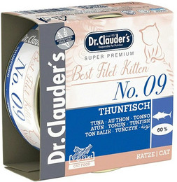 Produktbild von Dr. Clauder's Best Filet 70g Katzennassfutter 24 x 70 Gramm Thunfisch