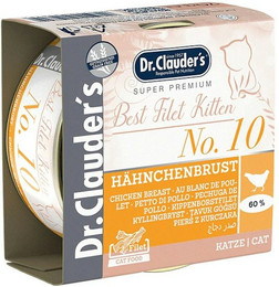 Produktbild von Dr. Clauder's Best Filet 70g Katzennassfutter 48 x 70 Gramm Hühnchen