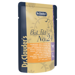Produktbild von Dr. Clauder's Best Filet No. 24 Hähnchen + Ente Topping + Reis - 100 g