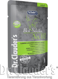 Produktbild von Dr Clauder's Best Selection 85 Gramm Katzennassfutter 16 x 85 Gramm No 3 Lamm & Kaninchen mit Amarant