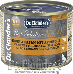 Produktbild von Dr.Clauder's Best Selection Adult 400 Gramm Sparpaket 12 x 400 Gramm No 7 Huhn & Fasan mit Aprikose
