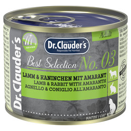 Produktbild von Dr. Clauder's Best Selection Adult No. 3 Lamm & Kaninchen mit Amaranth - 6 x 200 g
