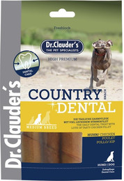 Produktbild von Dr. Clauder's Dental Snack Hundesnacks Country Huhn 9 x 120 Gramm