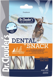 Produktbild von Dr. Clauder's Dental Snack Hundesnacks Ente Small Breed 10 x 80 Gramm