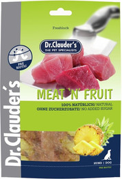Produktbild von Dr. Clauder's Meat'N' Fruit (Ludwigswelt) 80 Gramm Hundesnack Sparpaket 10 x 80 Gramm Ananas & Huhn