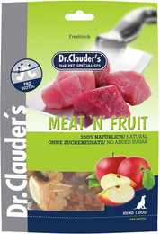 Produktbild von Dr. Clauder's Meat'N' Fruit (Ludwigswelt) 80 Gramm Hundesnack Sparpaket 10 x 80 Gramm Apfel & Huhn
