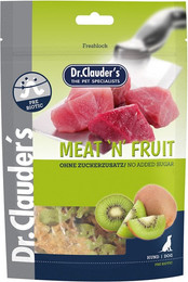 Produktbild von Dr. Clauder's Meat'N' Fruit (Ludwigswelt) 80 Gramm Hundesnack Sparpaket 10 x 80 Gramm Kiwi & Huhn