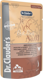 Produktbild von Dr. Clauder's Premium 100g Beutel Katzennassfutter Sparpaket Geflügel & Nieren in Soße 40x100g