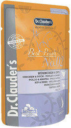 Produktbild von Dr. Clauder's Premium 100g Beutel Katzennassfutter Sparpaket Hühnchen & Ente in Gelee 40x100g