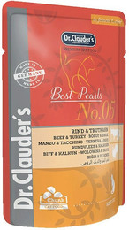 Produktbild von Dr. Clauder's Premium 100g Beutel Katzennassfutter Sparpaket Rind & Truthahn in Gelee 40x100g