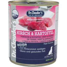 Produktbild von Dr. Clauder's Selected Meat Hirsch und Kartoffel Nassfutter für Hunde - 6 x 800 g