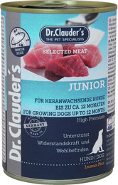 Produktbild von Dr. Clauder's Selected Meat Immun plus 400g Dosen Hundenassfutter Sparpaket Junior 12x400g