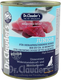 Produktbild von Dr. Clauder's Selected Meat Immun plus 800g Dosen Hundenassfutter Sparpaket Junior 12x800g