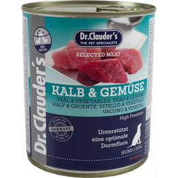 Produktbild von Dr. Clauder's Selected Meat Kalb & Gemüse Nassfutter - 6 x 800 g