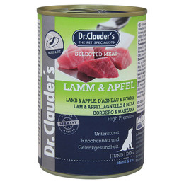 Produktbild von Dr.Clauder's Selected Meat Lamm & Apfel Nassfutter für Hunde - 6 x 400 g