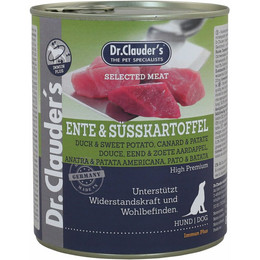 Produktbild von Dr. Clauder's Selected Meat Nassfutter für Hunde Ente & Süßkartoffel - 6 x 800 g