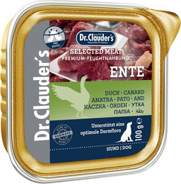 Produktbild von Dr. Clauder's Selected Meat Pre Biotics 100g Schalen Hundenassfutter Ente 30x100g