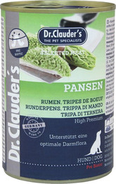 Produktbild von Dr. Clauder's Selected Meat Pre Biotics 400g Dosen Hundenassfutter Sparpaket Pansen 12x400g