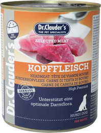 Produktbild von Dr. Clauder's Selected Meat Pre Biotics 800g Dosen Hundenassfutter Kopffleisch 6x800g