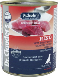 Produktbild von Dr. Clauder's Selected Meat Pre Biotics 800g Dosen Hundenassfutter Rind 6x800g