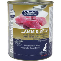 Produktbild von Dr. Clauder's Selected Meat Pre Biotics Lamm & Reis Hundenassfutter - 6 x 800 g