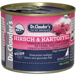 Produktbild von Dr. Clauder's Selected Meat Senior Hirsch & Kartoffel Nassfutter für Hunde - 6 x 200 g