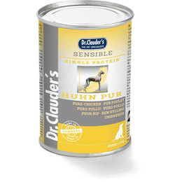 Produktbild von Dr. Clauder's Selected Meat Sensible Huhn Pur Nassfutter für Hunde - 6 x 400 g