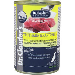 Dr. Clauder's Selected Meat Truthahn & Kartoffel Hundefutter - 6 x 400 g – Bild 1 von 8