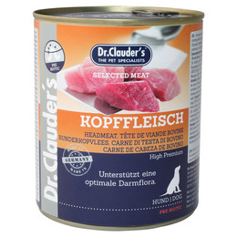 Produktbild von Dr Clauder Selected Meat Kopffleisch Nassfutter für Hunde - 6 x 800 g