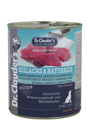 Produktbild von Dr Clauder Selected Meat Seelachs und Naturreis Nassfutter für Hunde - 6 x 800 g