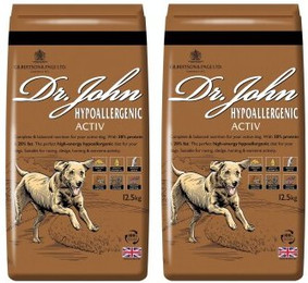 Produktbild von Dr John Hypoallergen Aktiv Trockenfutter mit Huhn und Reis - 2 x 12,5 kg