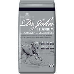 Produktbild von Dr John Titanium Hundefutter Reich an Huhn mit Gemüse - 4 kg