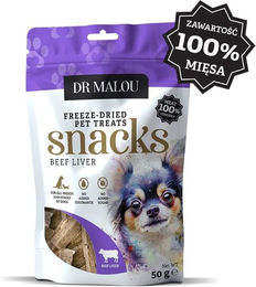 Produktbild von DR MALOU 100% Gefriergetrocknete Rinderleber 50g Hundeleckerli