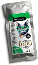 Produktbild von DR MALOU Gefriergetrocknet Huhn mit Lachs 10 g Trockenfutter für Katzen